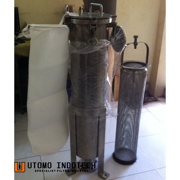 Filter Bag housing filter / Vessel Custom berdasarkan pesanan max pressure 10 bar