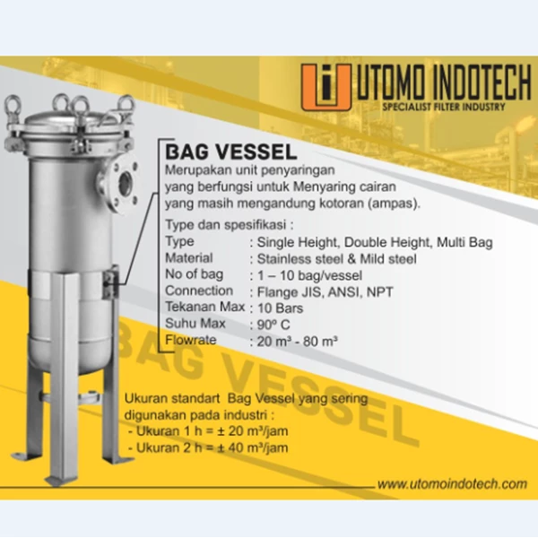 Bag Vessel Custom by order Stainless Steel Air Filter