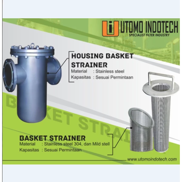 Filter Basket Strainer Custom by order Mild Steel 